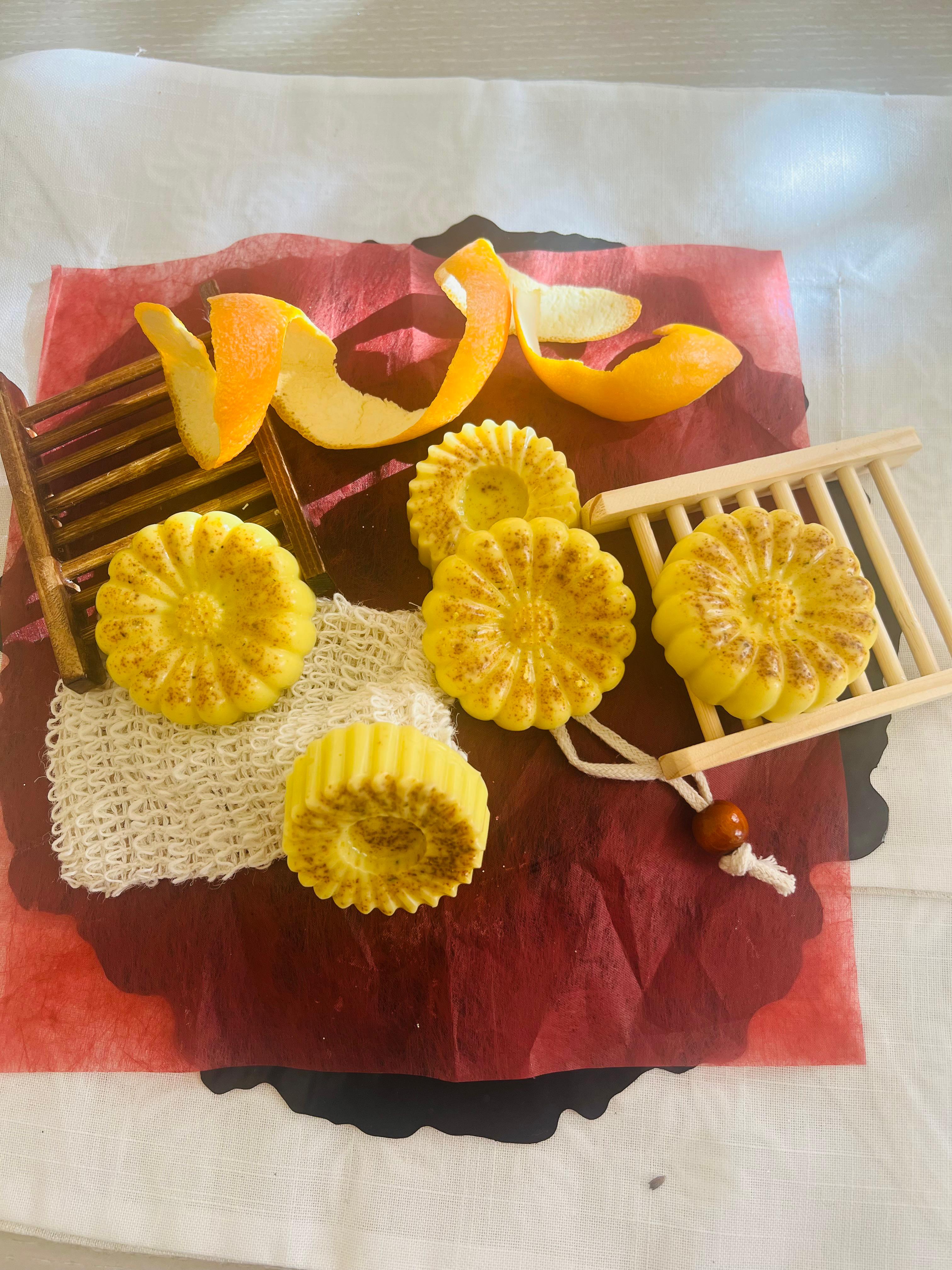 Jabón Artesanal de Naranja, Miel y Coco