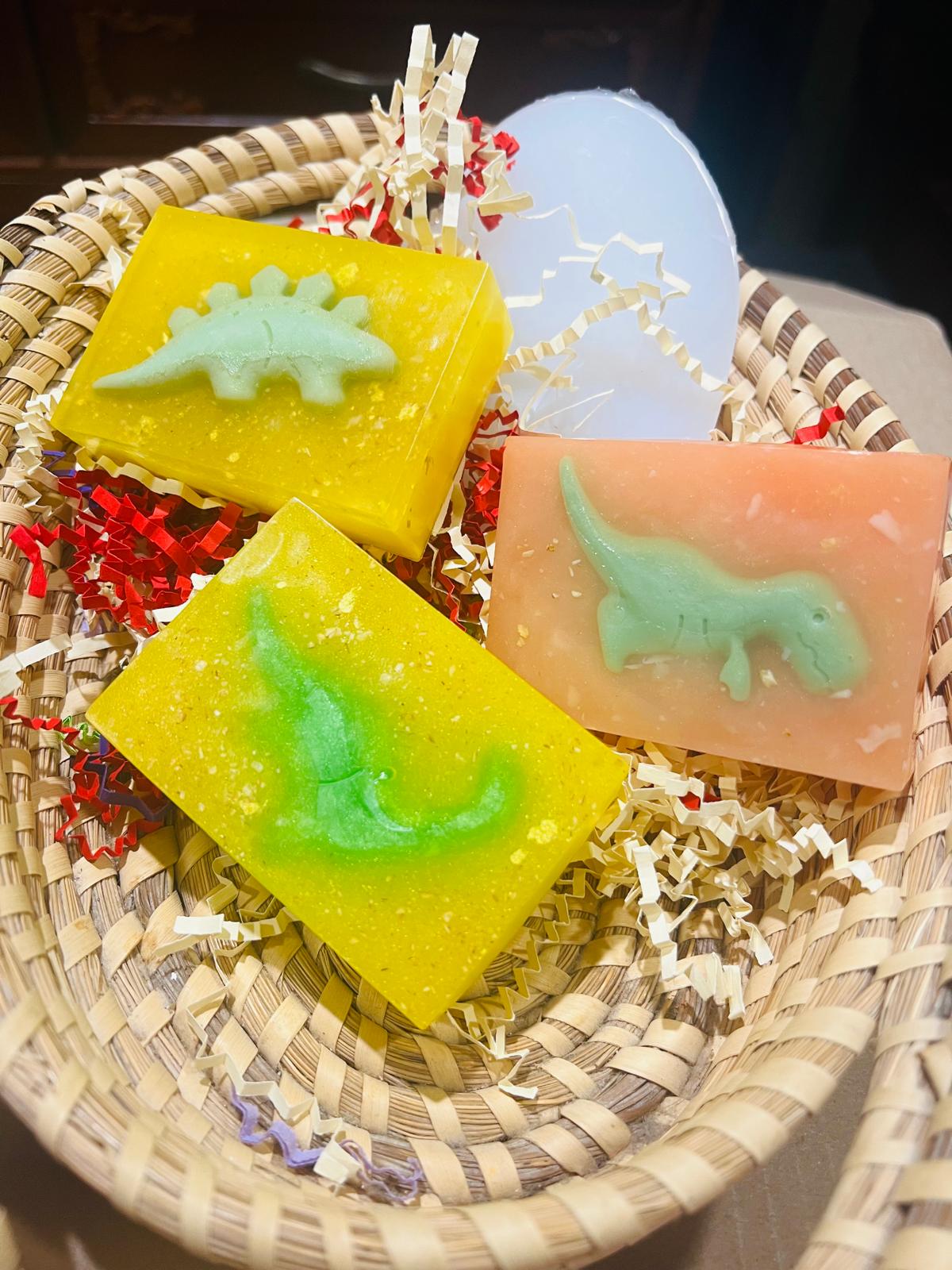 Jabón de dinosaurios para fiestas infantiles